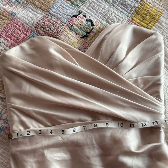 Watters Elegant Strapless Cream Evening Gown size 8 - Picture 7 of 10